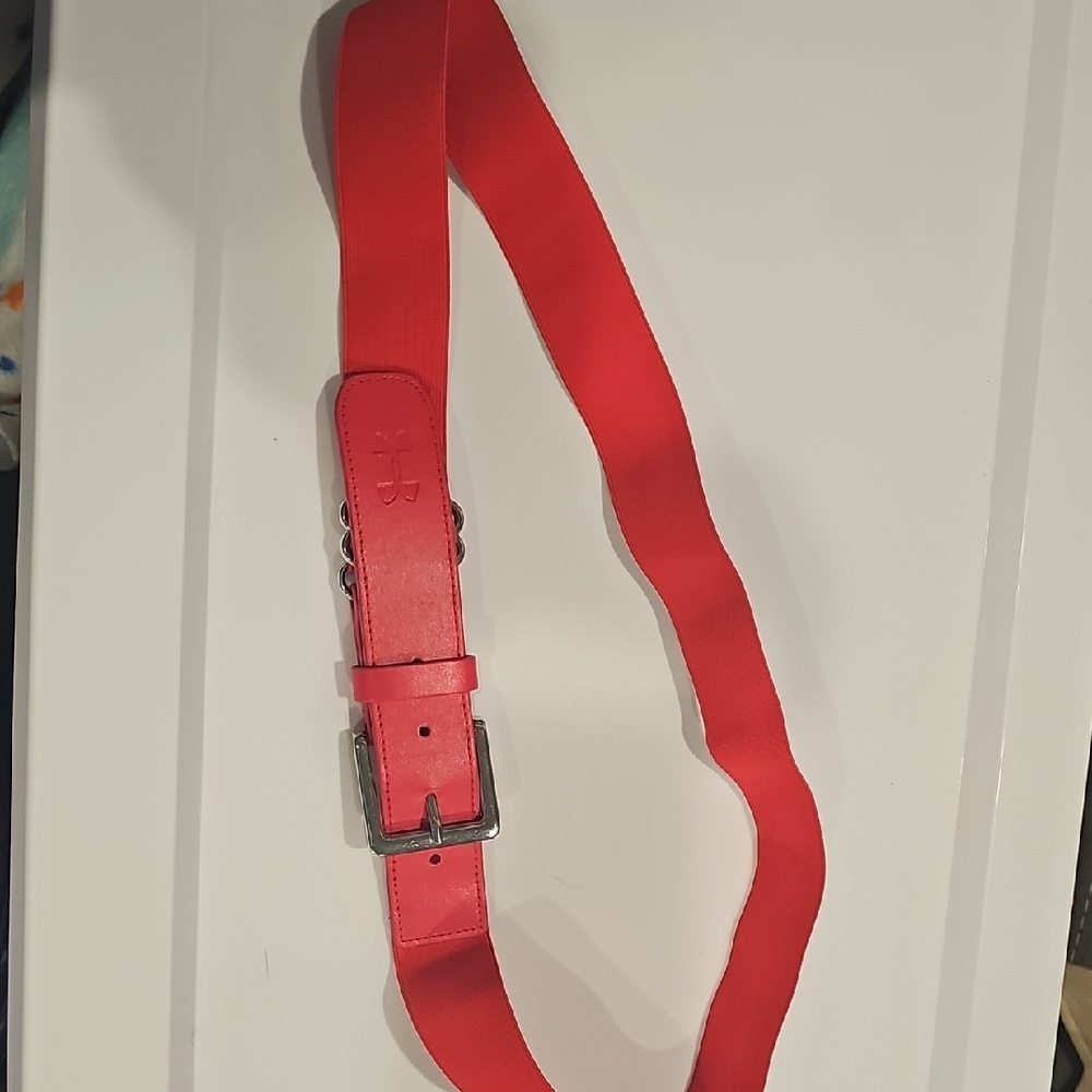 Under Armour Vibrant Red Belt with Silver Buckle